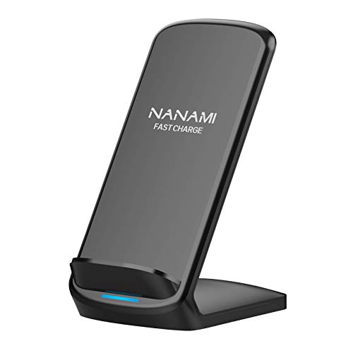 NANAMI Fast Wireless Charger,7.5W Qi Ladestation für iPhone 14/13/12/11 pro/X/XS Max/XR/8 Plus,10W Induktive Ladestation kabelloses ladegerät induktions Schnellladen für Samsung Galaxy S22 S21 S20 S10