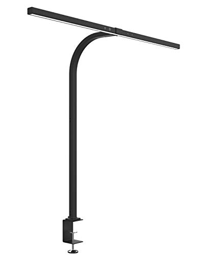 Unilux LED Schreibtischlampe Strata zum Klemmen, dimmbar, schwarz, 70 x 80cm