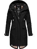 Navahoo Damen Übergangsjacke leichte Jacke mit Kapuze Pfefferschote Black Gr. M