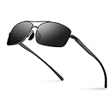 Bloomoak Polarisierte Sonnenbrille Herren Fahren Sonnenbrille 100% UV400 Schutz Polarisierte Outdoor Sportbrille Sonnenbrille mit Classic Al-Mg Metallrahmen