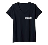 Damen Security Shirt, Sicherheitsdienst, Wachdienst, Türsteher T-Shirt mit V-Ausschnitt
