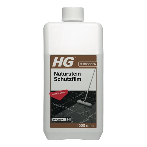 HG Naturstein Schutzfilm mit Glanz 33, Hochglanz, Versiegelung und Schutz für Naturstein- und Marmorfußböden, Anti-Rutsch-Formel - 1 Liter (201100105)
