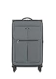 OCHNIK Großer Koffer | Softcase | Material: Nylon | Farbe: Grau | Größe: L | Maße: 79×46,5×32 cm | Fassungsvermögen: 89l | hohe Qualität