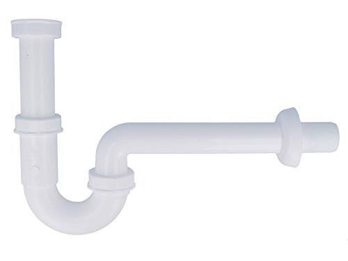tecuro 1 1/4 Zoll Geruchsverschluss Ablaufgarnitur Siphon für Waschtisch - Kunststoff Weiß - 58505
