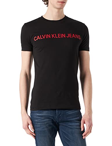 Calvin Klein Jeans Herren Institutional Logo Slim Ss Tee T-Shirt, Ck Schwarz, XXX-L