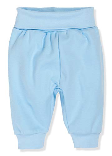 Schnizler Kinder Pump-Hose aus 100% Baumwolle, komfortable und hochwertige Baby-Hose mit elastischem Bauchumschlag, Blau (Bleu 17), 56