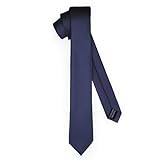 Ladeheid Klassische Herren Krawatte, matt, Perfekt für Büro & Festlichkeiten, Vielfältige Farben - Ideal für Geschäftsmeetings, Hochzeiten TMM-5 (150cm x 5cm, Dunkelblau)