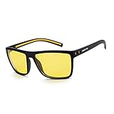 ZENOTTIC Sonnenbrille Herren Polarisiert Nachtsichtbrille Leichte TR90 Rahmen UV400 Schutz Quadrat Sonnenbrille