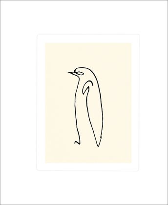 Pablo Picasso Pinguin Poster Kunstdruck Siebdruck Bild 60x50cm