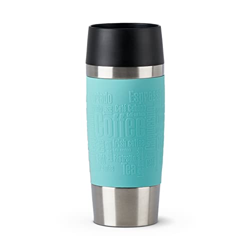 Emsa N2012900 Travel Mug Thermo-/Isolierbecher aus Edelstahl | 0,36 Liter | 4h heiß | 8h kalt | BPA-Frei | 100% dicht | auslaufsicher | spülmaschinengeeignet | 360°-Trinköffnung |Mintgrün