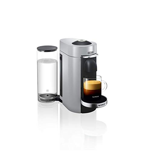 De'Longhi Nespresso Vertuo Plus | ENV 155.S Kaffeekapselmaschine | Perfekte Crema dank Centrifusion Technologie | Inkl. Willkommenspaket mit 12 Kapseln | 1,7 L | silber