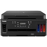 Canon PIXMA G6050 MegaTank Drucker nachfüllbares Tintenstrahl Multifunktionsgerät DIN A4 (Scanner, Kopierer, WLAN, LAN, Duplexdruck, große Tintentanks, hohe Reichweite, niedrige Seitenkosten), schwarz