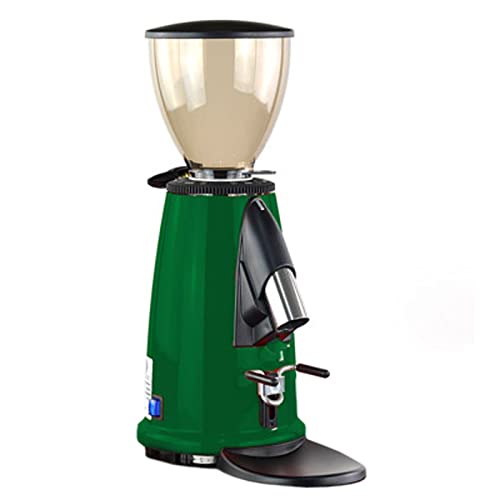 Macap Kaffeemühle M2D Grün, Espressomühle mit 50mm Scheibenmahlwerk, programmierbare Espresso Mühle mit stufenloser Mahlgradeinstellung, Siebträgerauflage höhenverstellbar, Direktmahler mit Timer