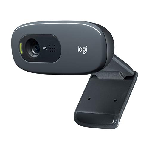 Logitech C270 Webcam, HD 720p, 60° Sichtfeld, Fester Fokus, Belichtungskorrektur, USB-Anschluss, Rauschunterdrückung, Universalhalterung, Für Skype, FaceTime, Hangouts, etc. - Schwarz