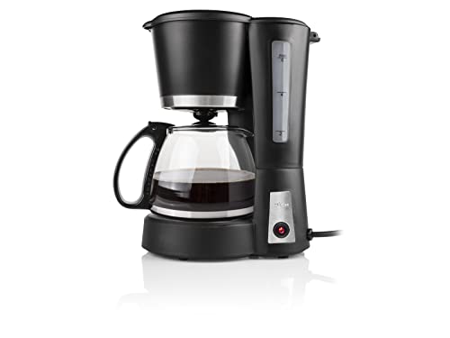Tristar Kaffeemaschine mit 0,6L Glaskanne – für 6 Tassen – auch für den Campingeinsatz geeignet, CM-1233, Schwarz