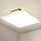 Slevoo LED Deckenleuchte Flach 18W, 2000LM Super Hell Deckenlampe, 4000K Neutralweiß Panel Lampe für Badezimmer Küche Wohnzimmer Schlafzimmer Flur, 30x30CM Weiß