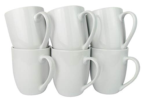 Retsch Arzberg Kaffeebecher/Kaffeetasse, Porzellan, 300ml, weiß (6 Stück im Set)