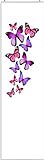 Schiebegardine Schmetterlinge Digitaldruck mit Paneelwagen, Klemmleiste, Schiebevorhang mit Flauschband (Oben angenäht) 245 x 60 cm