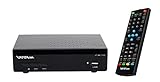 Sky Vision VT-92 DVB-T/T2 Reciever, Empfang Aller freien SD und HD DVB-T2 Sender, Digital, Full-HD 1080p, HDMI, SCART, Mediaplayer, USB 2.0, schwarz