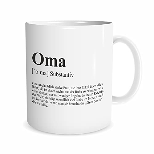 Tasse - Definition Oma - Wörterbuch Kaffeebecher Geschenk (Weiß, Ohne Personalisierung)