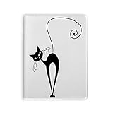 Tagebuch / Tagebuch mit kippbarem Kopf, schwarze Katze, Halloween, Tierumrisse, weicher Einband