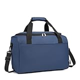 KONO Tasche Ryanair 40x20x25 Handgepäck Tasche für Flugzeug Reisetasche Gepäck Weekender Große Maximal Handgepäck für Herren und Damen mit Schultergurt (Blau)