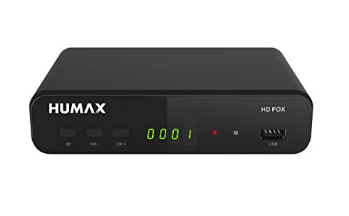 HUMAX HD Fox Digitaler HD Satelliten Receiver mit vorinstallierter Senderliste inkl. HDMI Kabel und Fernbedienung, HDMI- und SCART-Anschluss, Sat Receiver mit externer Festplatte und Aufnahmefunktion