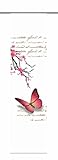 Home Fashion 87616-731 Schiebevorhang Digitaldruck Butterfly, Dekostoff, 245 x 60 cm, Fuchsia