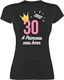 30. Geburtstag - Dreißigster Mädchen Princess 1992 - S - Schwarz - Tshirt Damen 30 Geburtstag - L191 - Tailliertes Tshirt für Damen und Frauen T-Shirt