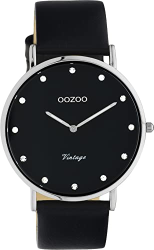 OOZOO Vintage Damen Uhr - Armbanduhr Damen mit 20mm Lederarmband - Analog Damenuhr in rund C20247