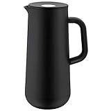 WMF Impulse Thermoskanne 1l, Isolierkanne für Kaffee oder Tee, Druckverschluss, hält Getränke 24h kalt & warm, schwarz
