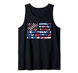 The Bronx Batik-Flagge, Rot, Weiß, Blau, patriotische Amerika-Flagge Tank Top