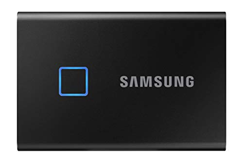 Samsung T7 Touch Portable SSD - 1TB - USB 3.2 Gen.2 Externe SSD – Sicherheit per Fingerabdruck - Metallic Black (MU-PC1T0K/WW)