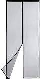 Apalus VP Fliegengitter Tür, Magnet Insektenschutz Balkontür 100x220 cm, 2 x Langlebiger als der Apalus Klassiker, Katzenkrallen Sicher, Stärkere Magneten, 3.8 cm Breites Klettband, Nicht Kürzbar