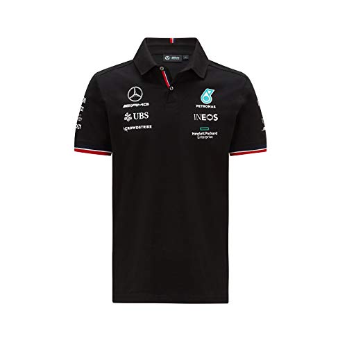 Mercedes-AMG Petronas - Offizielle Formel 1 Merchandise 2021 Kollektion - Herren - Polo - Kurze Ärmel - Schwarz - XL