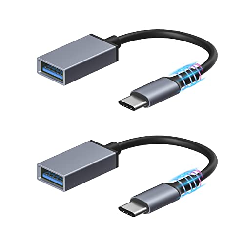 sunshot USB C auf USB 3.0 Adapter 2er Pack Typ C OTG Kabel Thunderbolt 3 auf USB Buchse Adapter OTG Kabel Kompatibel mit MacBook Pro 2018 2017,Samsung Galaxy S20 S20+ Ultra S8 S9 Note 10 und mehr
