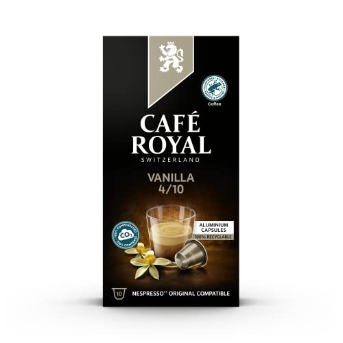 Café Royal Vanilla Flavoured 100 Kapseln für Nespresso Kaffee Maschine - 4/10 Intensität - UTZ-zertifiziert Kaffeekapseln aus Aluminium