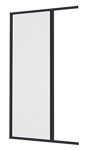 Windhager Plus Insektenschutz Aluminium-Rollo Fliegengitter für Türen, Balkontüren, individuell Kürzbar, 160 x 225 cm, Anthrazit, 03895