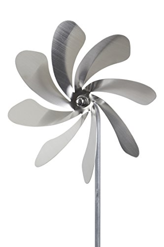 SKARAT A1002 - steel4you Windrad Windmühle Speedy20 aus Edelstahl (20cm Rotor-Durchmesser), kugelgelagert, Edelstahl Dekoration Garten - Made in Germany