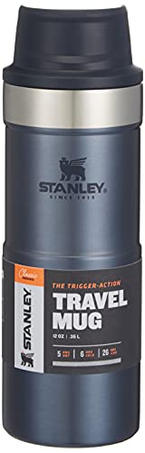 Stanley Trigger Action Travel Mug Thermobecher 0.35L Nightfall - Kaffeebecher To Go Auslaufsicher - Thermosflasche für Kaffee, Tee & Wasser - BPA-Frei - Edelstahl - Spülmaschinenfest