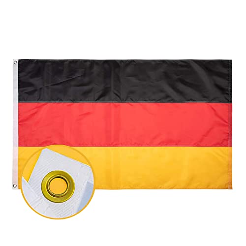 Lixure Deutschland Flagge/Fahne Premium Qualität für Windige Tage 90x150cm Nationalflagge-Durable 210D Nylon Draußen/Drinnen Dekoration Flagge MEHRWEG