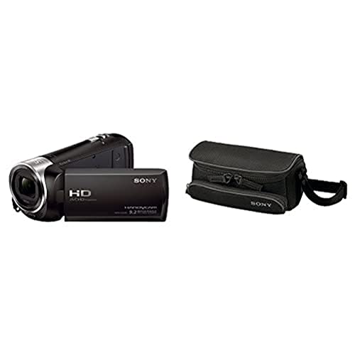 Sony HDR-CX240E HD Flash Camcorder (Full HD, EXMOR R CMOS Sensor, 9,2 Megapixel, BIONZ X Bildprozessor) schwarz & LCSU5 Tasche für Handycam schwarz