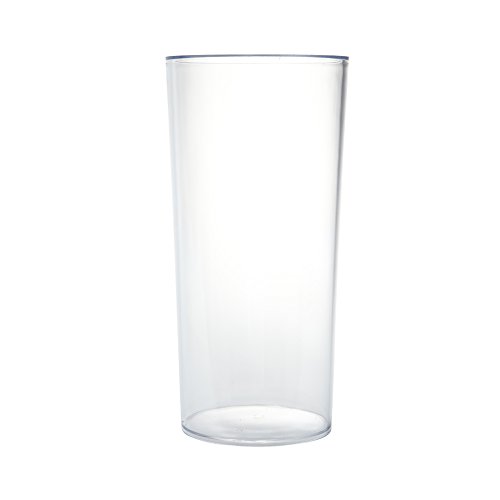 Transparente Acryl-Vase, rechteckig, beständig, leicht, Kunststoff, 25 cm hoch