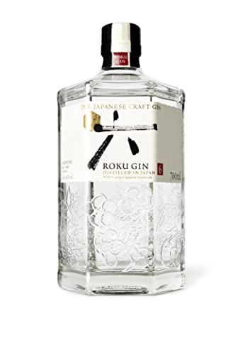 ROKU GIN | 6 japanische Botanicals | Meisterhaft destilliert in Japan | für einen perfekt ausbalancierten Geschmack, 43% Vol | 700ml Einzelflasche |