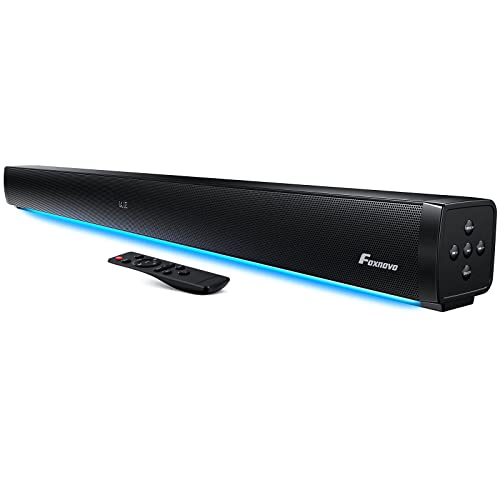 Bluetooth TV Soundbar Surround Sound - 80W 94CM Sound bar für TV Geräte mit integriertem Subwoofer 109dB 3 EQ-Modi über optische/AUX/USB/ARC/HDMI Verbindung