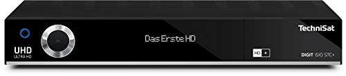 TechniSat DIGIT ISIO STC+ - UHD Receiver mit Twin Tuner (Sat DVB-S/DVB-S2, Kabel DVB-C, DVB-T2 HD, App Steuerung, PVR Aufnahmefunktion, HDMI, WLAN, LAN, CI+, USB 3.0, 6 Monate HD+) schwarz