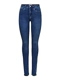 ONLY Damen Onlroyal High Waist Skinny Jeans, Medium Blue Denim, XL 32L EU
