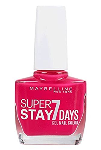 Maybelline New York Make-Up Superstay Nailpolish Megawatt 7 Days Finish Gel Nagellack Pink Volt/Farblack mit ultra starkem Halt ohne UV Lampe in knalligem Pink, 1 x 10 ml