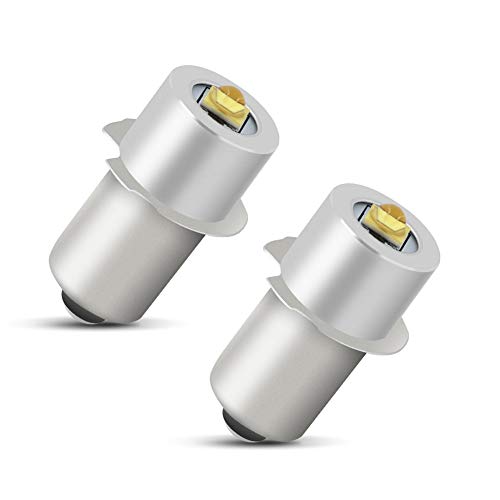 5W 6-24V p13.5s LED Taschenlampe Ersatzbirne, LED Upgrade Hohe Helligkeit Ersatzlampe LED Birne für Taschenlampen, 2er Pack