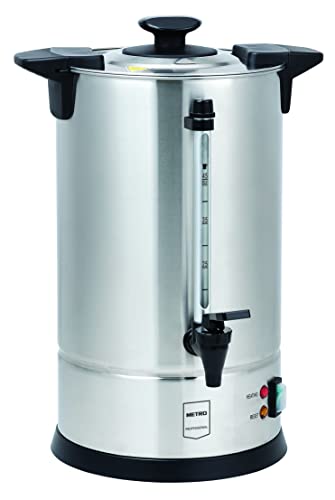 METRO Professional Kaffeemaschine GCM4007, 6.75 Liter, 45 Tassen, 950 W, mit Filter, Warmhaltefunktion, Überhitzungsschutz, Füllstandsanzeige, Kühle Außenwand, Deckelverschluss, silber